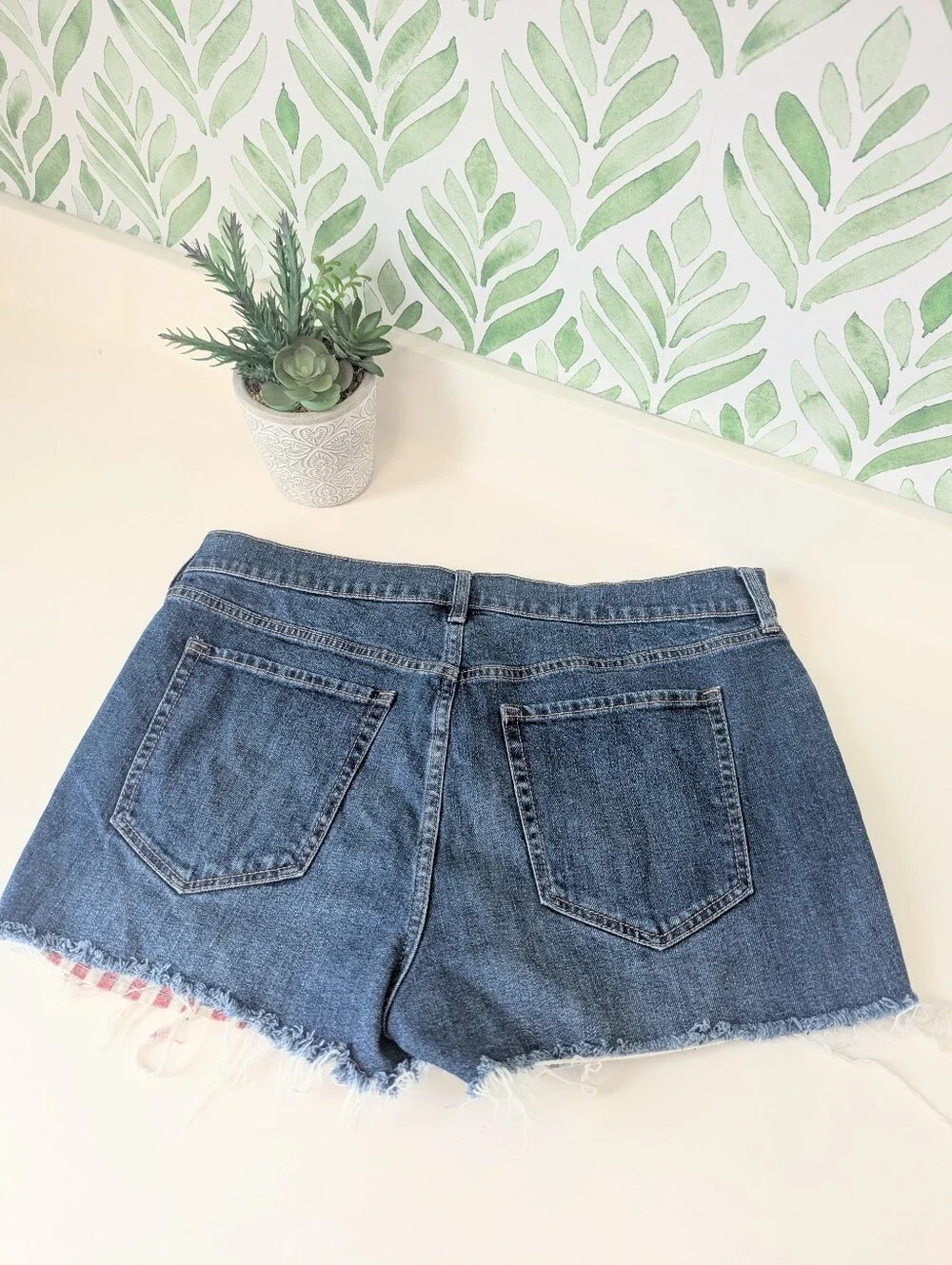 Americana Jean Shorts Distressed Flag Coastal Summer Frayed Beachy BBQ Casual